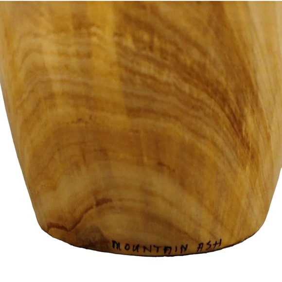 HANDCRAFTED HAND TURNED WOOD PEN & PENCIL HOLDER- "MOUNTAIN ASH" MARKING - Picture 4 of 5